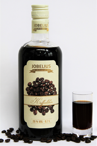 Die Flasche Kaffeelikör hergestellt mit indígena-Kaffee aus Guatemala