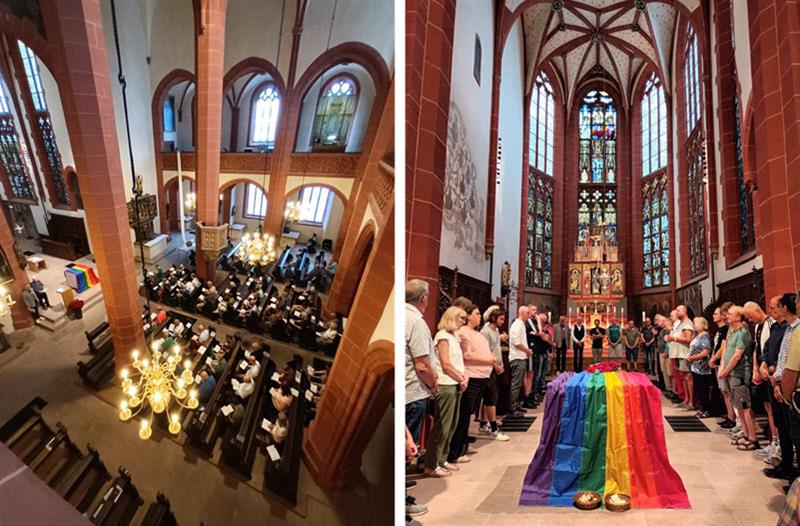 Zusammenleben ermöglichen: der Kirchraum von St. Leonard wurde als offene Kirche zum Ort für Kennenlernen, Liturgie, Gespräche, Gemeinschaft und Glaubensaustausch